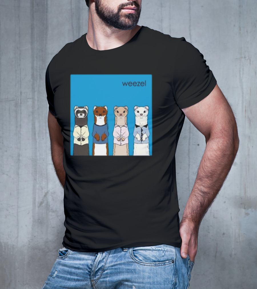 Weezel Weasel In Colorful Outfits Quartet T-Shirt