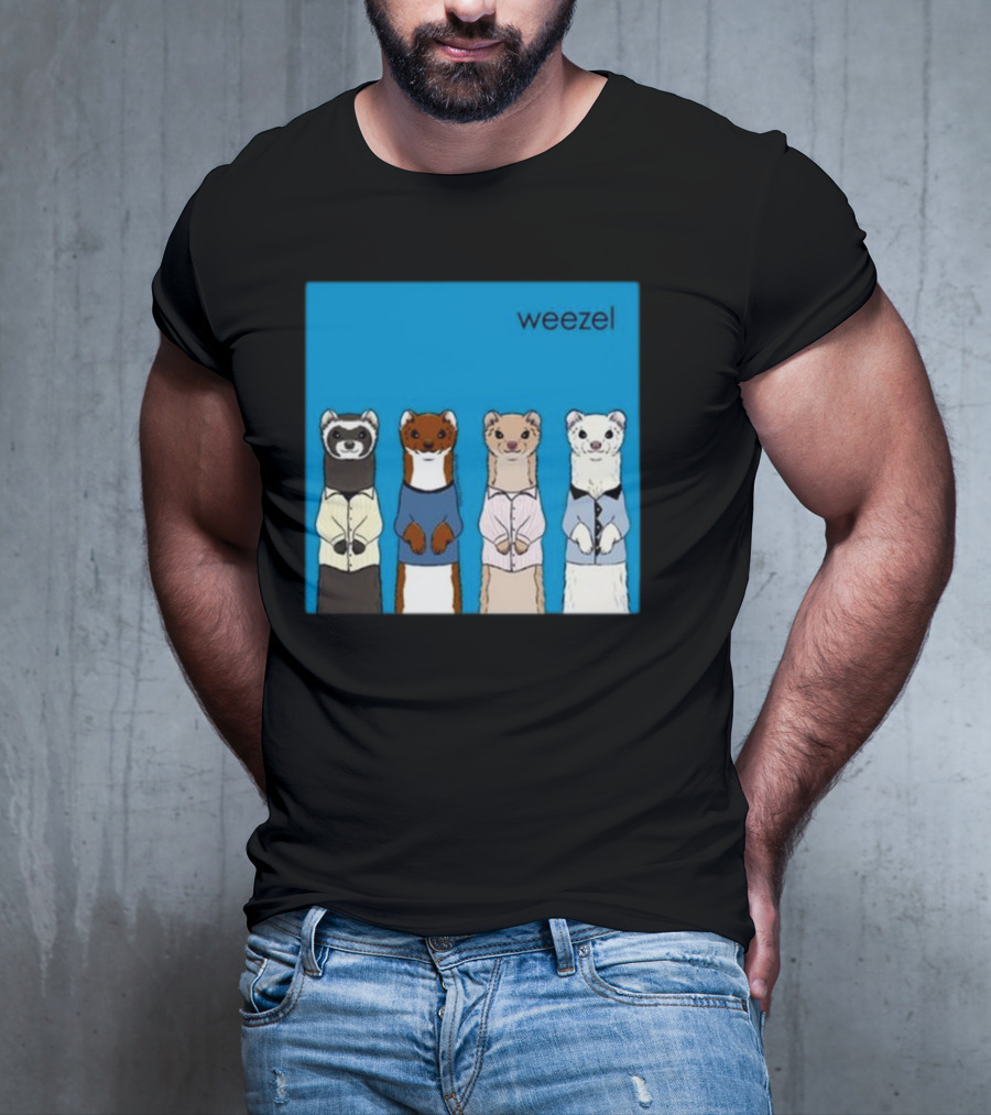 Weezel Weasel In Colorful Outfits Quartet T-Shirt