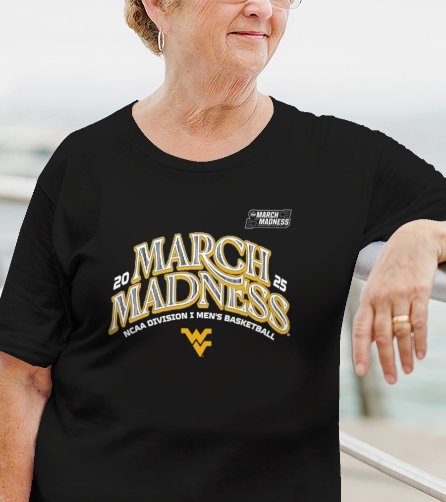 West Virginia Men's Basketball 2025 NCAA March Madness T-Shirt