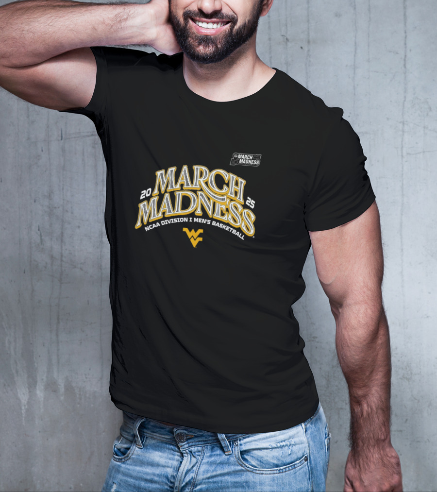 West Virginia Men's Basketball 2025 NCAA March Madness T-Shirt