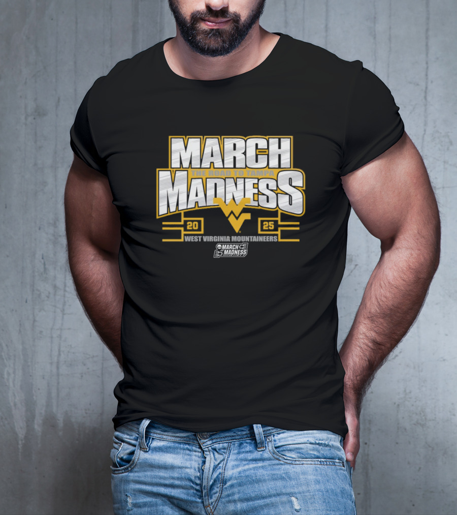 West Virginia Mountaineers 2025 NCAA March Madness The Road To Tampa T-Shirt