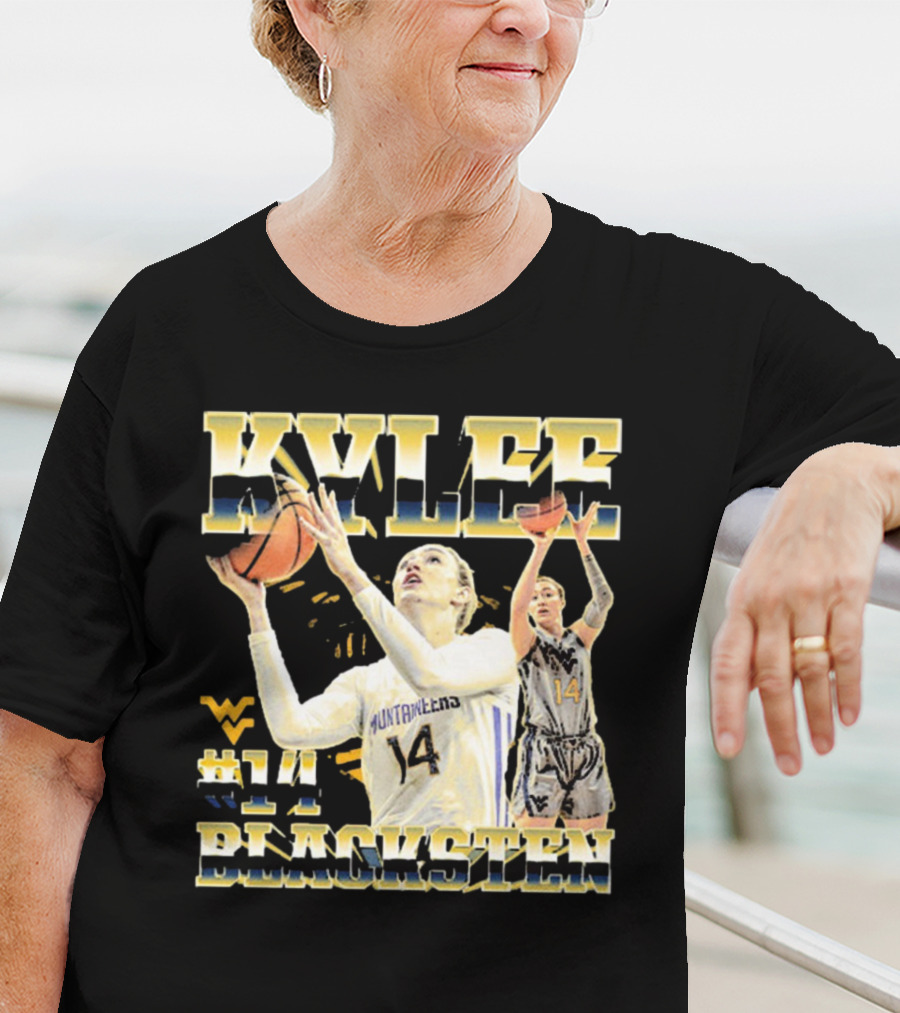 West Virginia Mountaineers Basketball Kylee Blacksten #14 T-Shirt