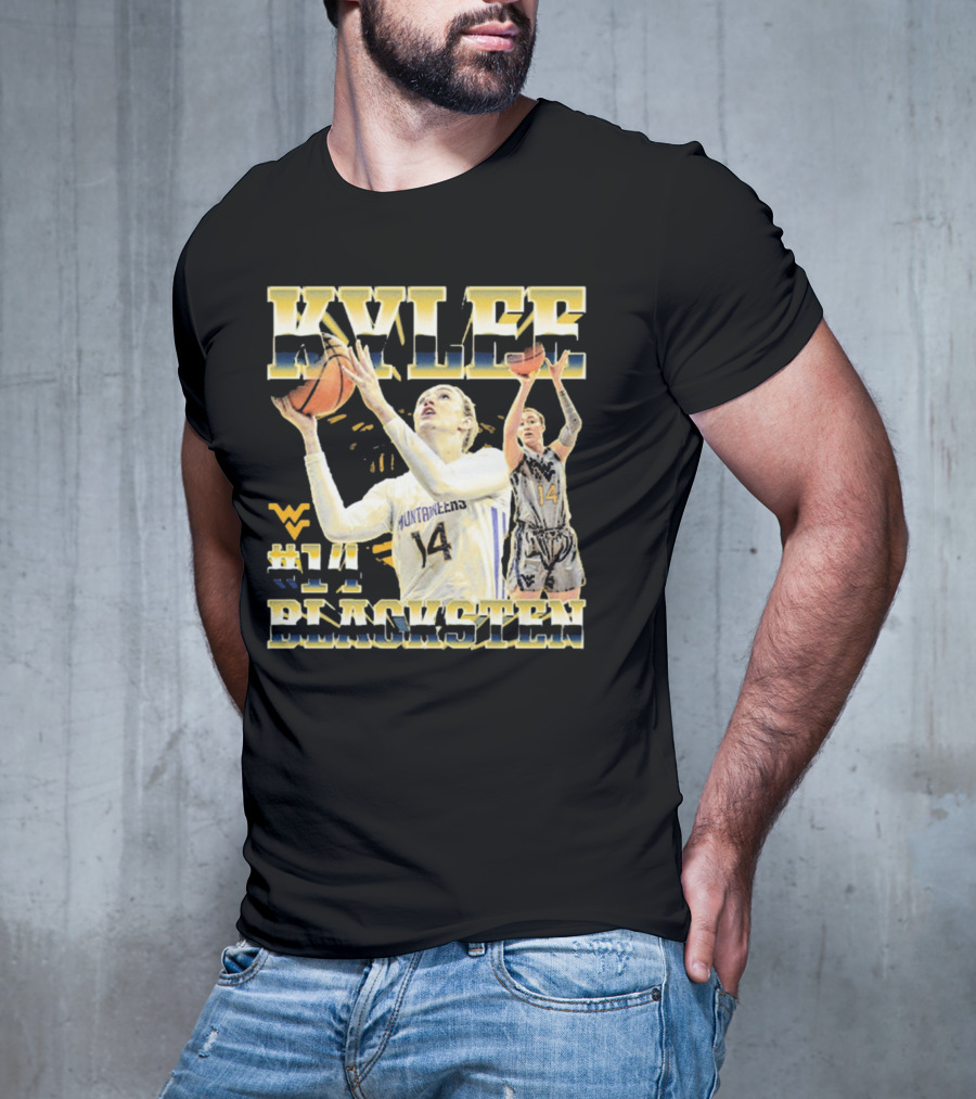 West Virginia Mountaineers Basketball Kylee Blacksten #14 T-Shirt