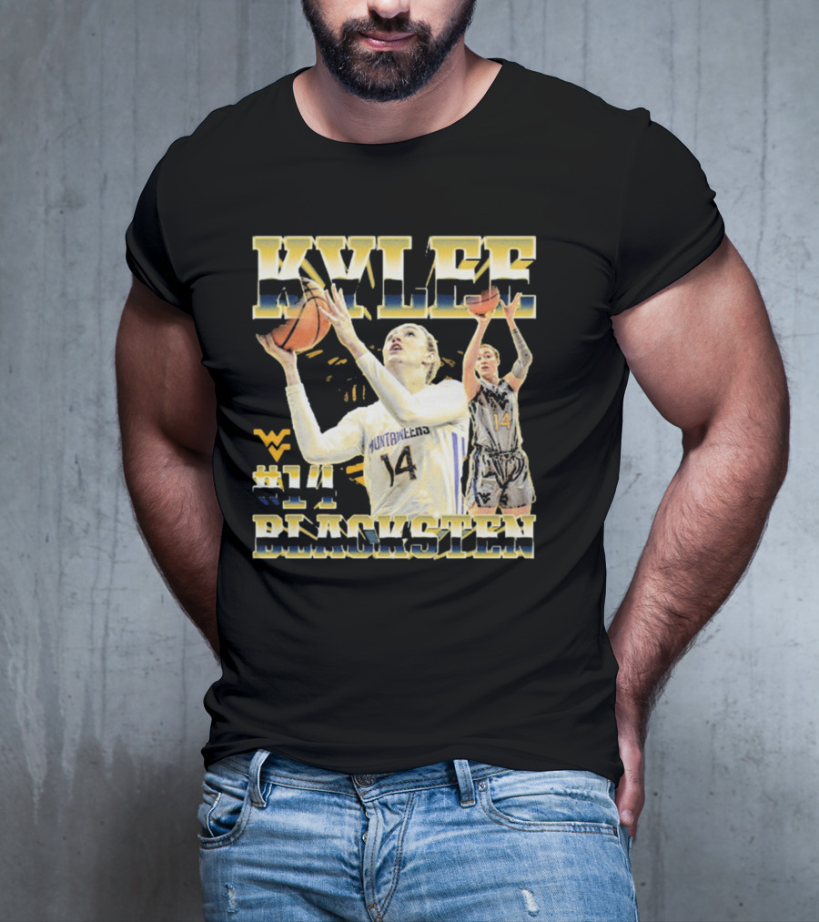 West Virginia Mountaineers Basketball Kylee Blacksten #14 T-Shirt