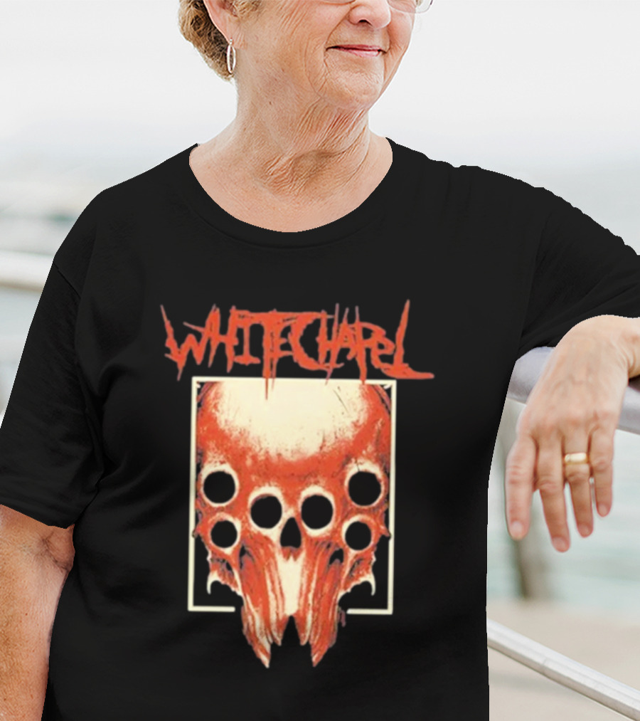 Whitechapel Skull Bone With Red Cult Woods Imagery T-Shirt