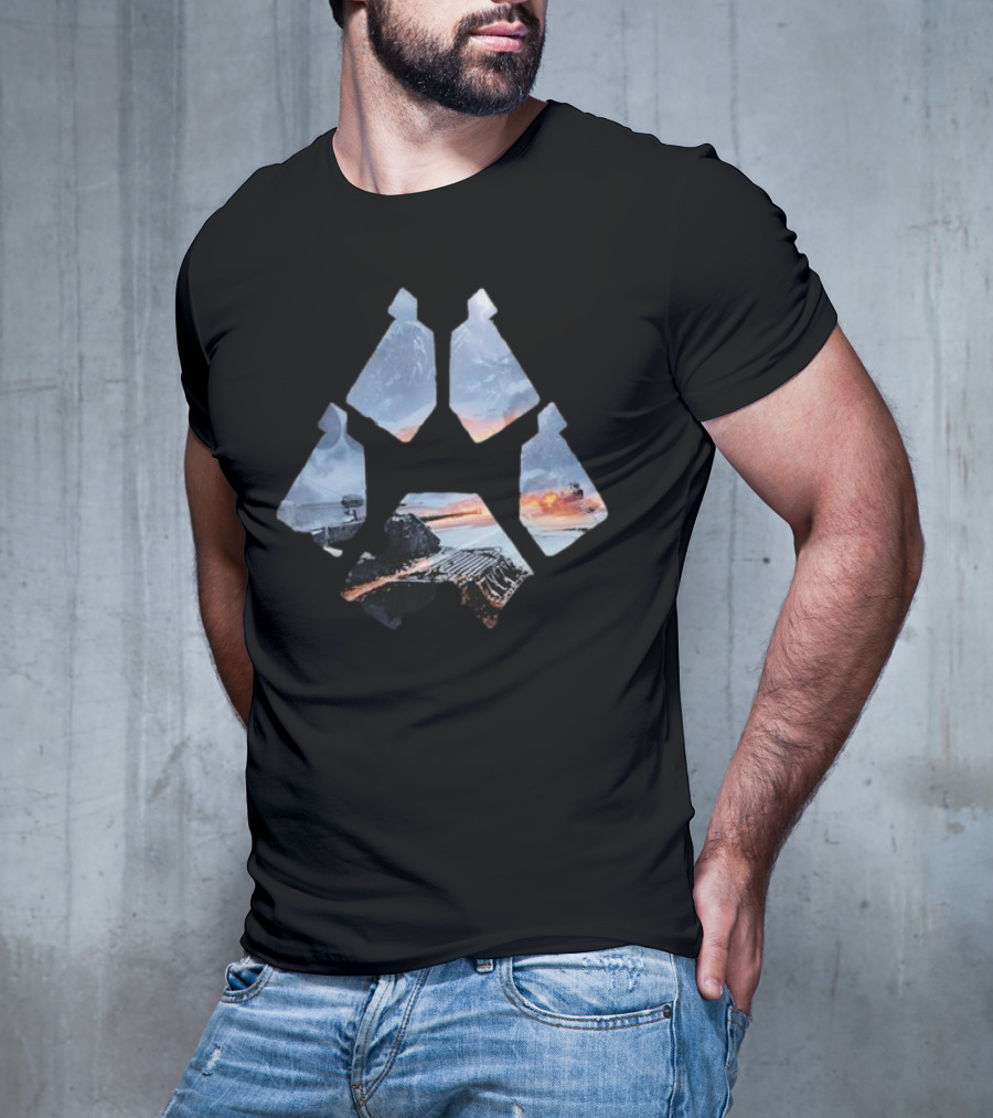 Wot Steel Hunter Winter Landscape Battle Icon T-Shirt