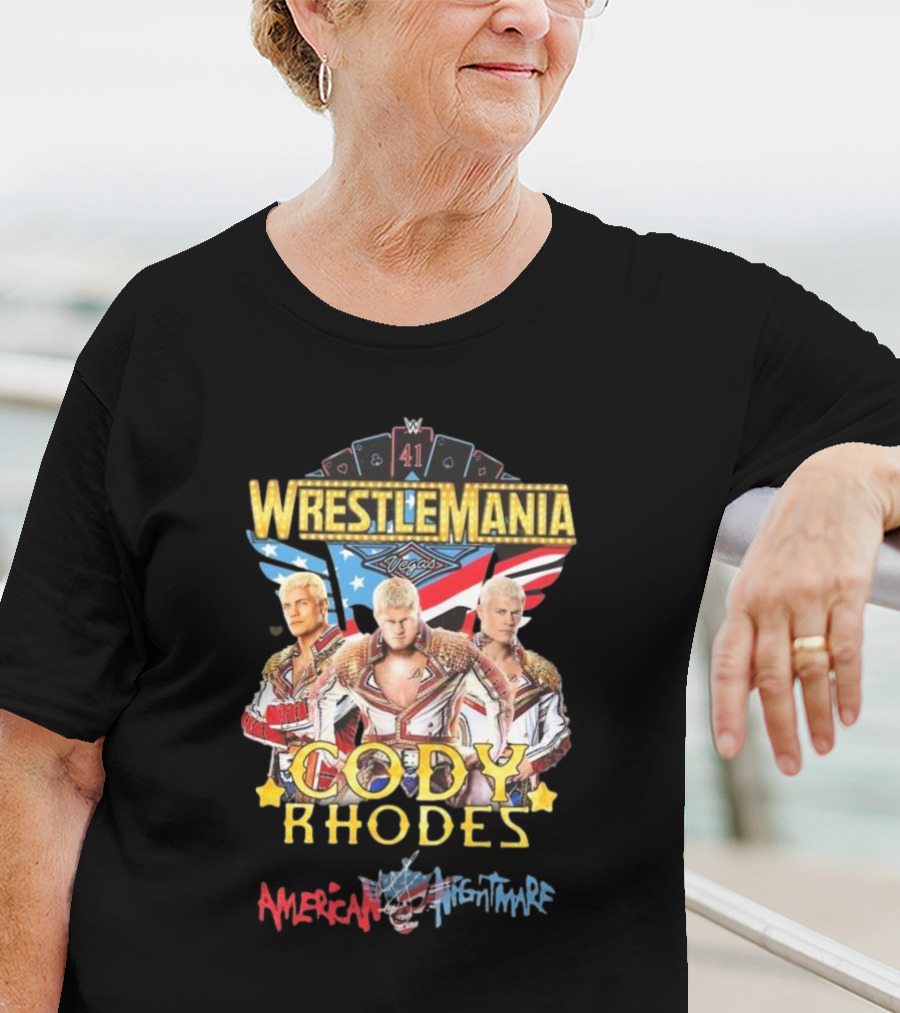 Wrestlemania 41 Cody Rhodes American Nightmare Vegas 2025 T-Shirt