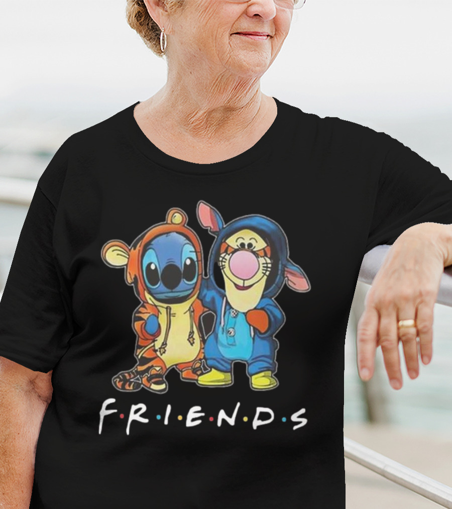 Winnie The Pooh Tigger And Stitch Friends Disney Collaboration T-Shirt