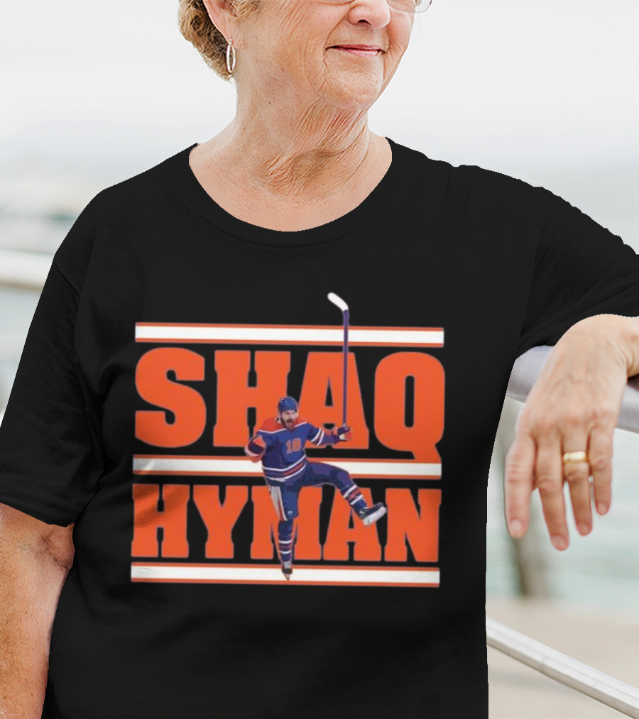 SHAQ HYMAN Hockey Player Celebration T-Shirt