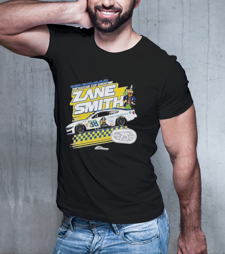 NASCAR Cup Series Zane Smith Long John Silver’s Car 75th Race 38 T-Shirt