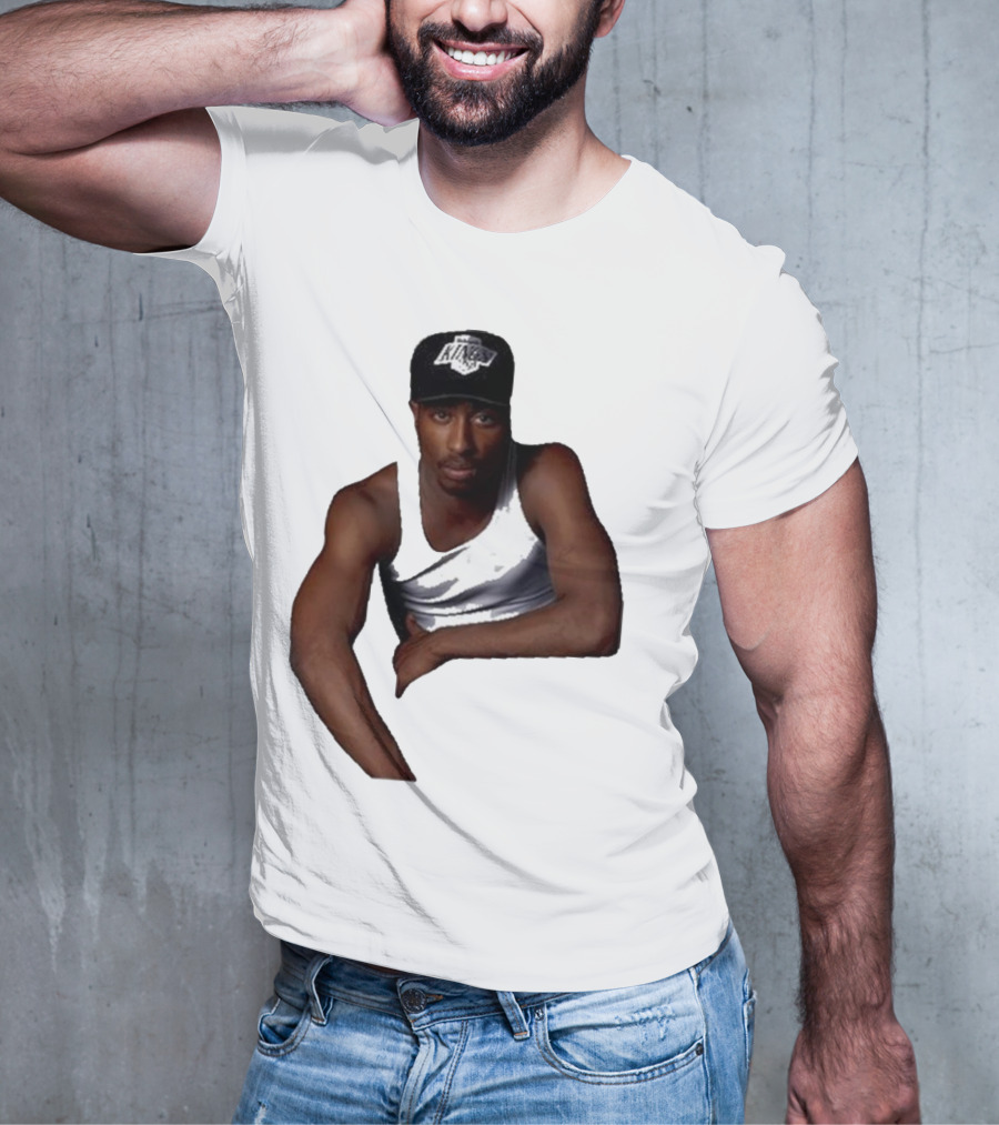 2PAC LA Kings Hat Image T-Shirt