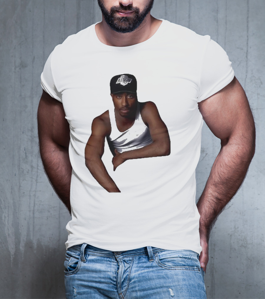 2PAC LA Kings Hat Image T-Shirt