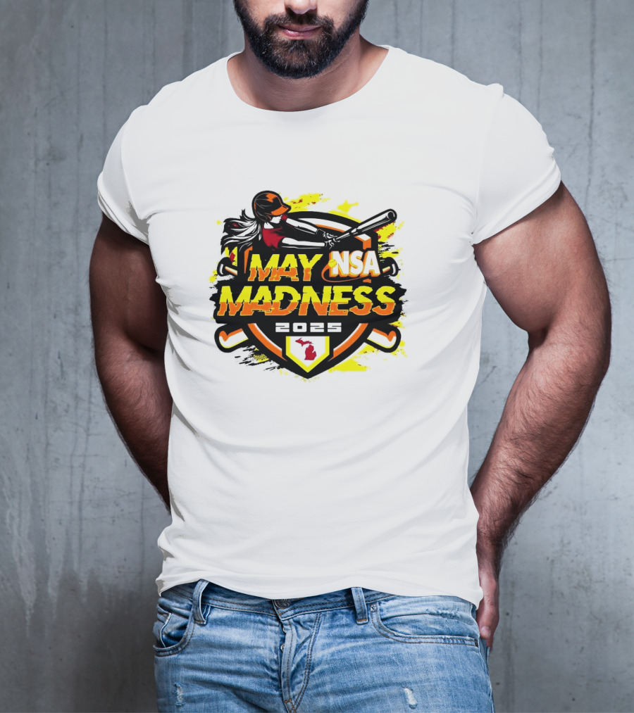 2025 NSA May Madness Fastpitch Tournament Michigan Logo T-Shirt