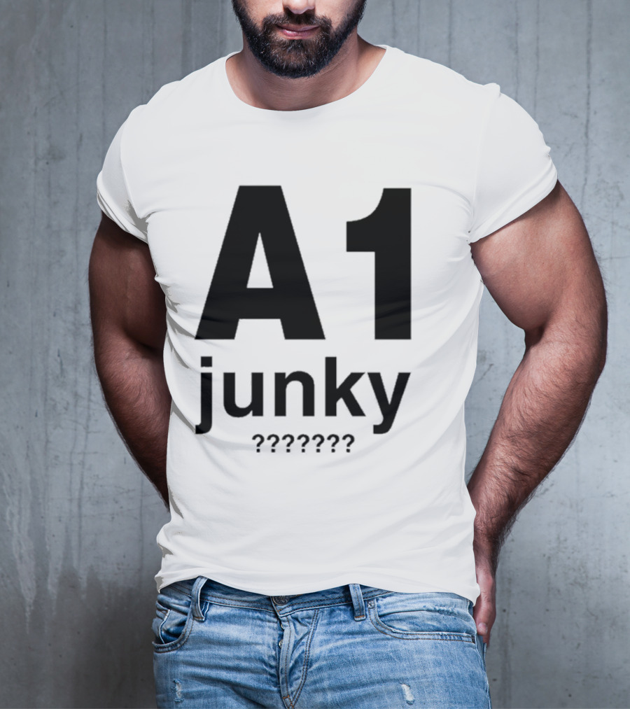 A1 Junky Motorcycle Racing Graphic Bold Nostalgic Style T-Shirt