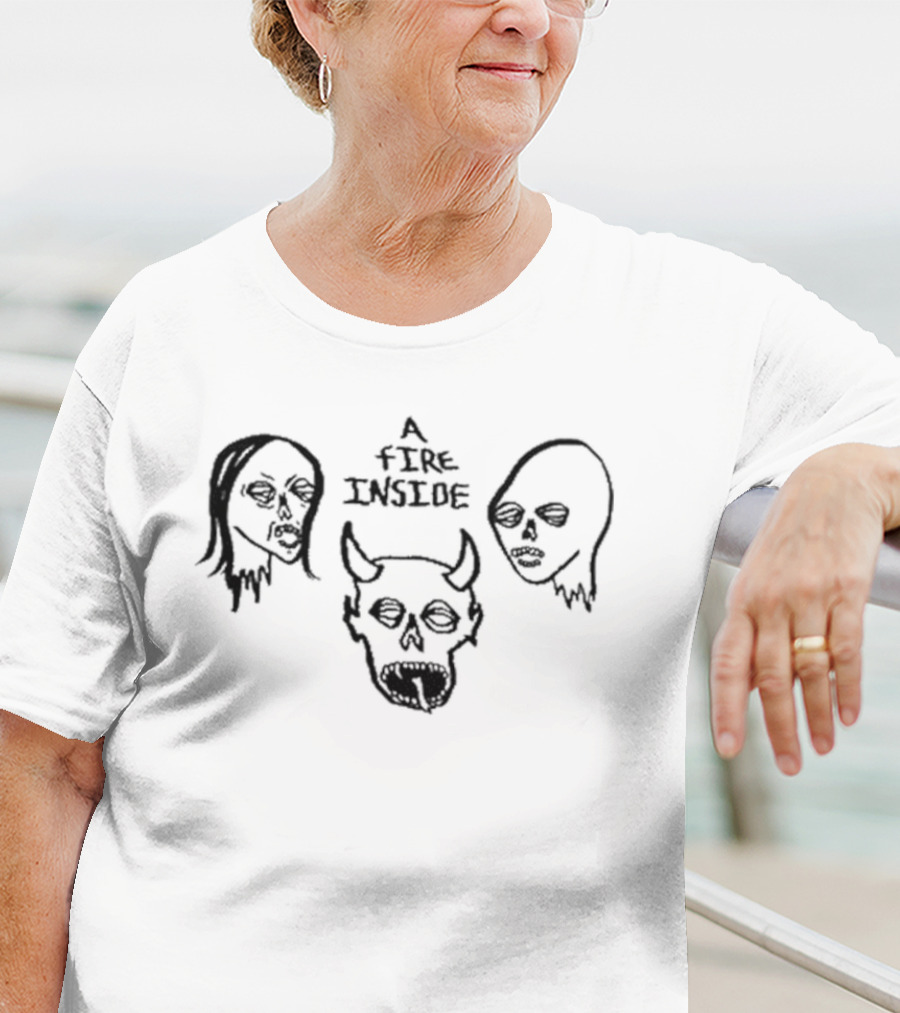 Afi Faces Ivory Skull Crown Trio T-Shirt