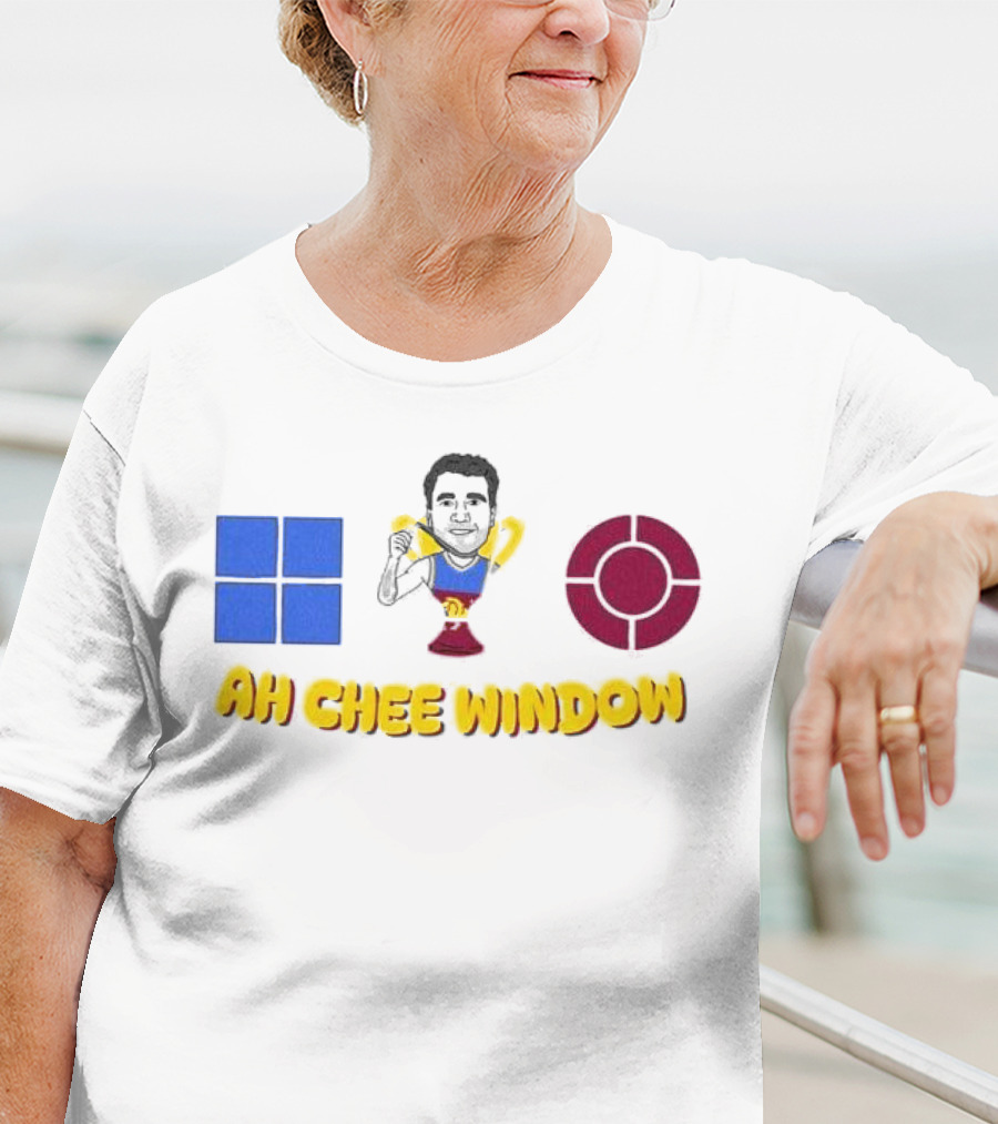 Ah Chee Window Callum Ah Chee Brisbane Lions Blue Red Symbol T-Shirt