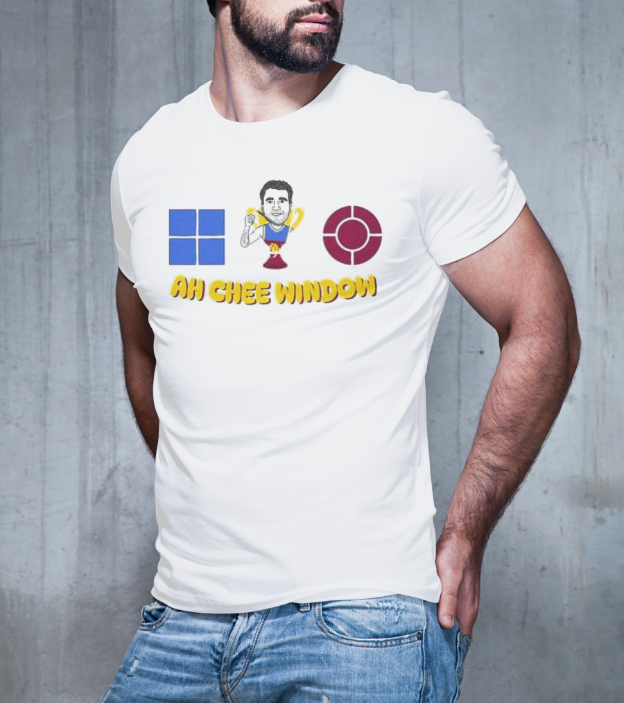 Ah Chee Window Callum Ah Chee Brisbane Lions Blue Red Symbol T-Shirt