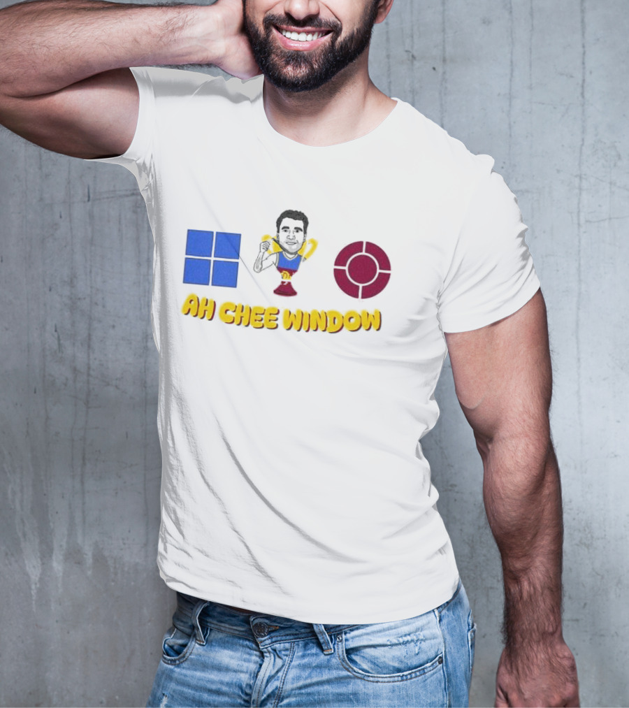Ah Chee Window Callum Ah Chee Brisbane Lions Blue Red Symbol T-Shirt