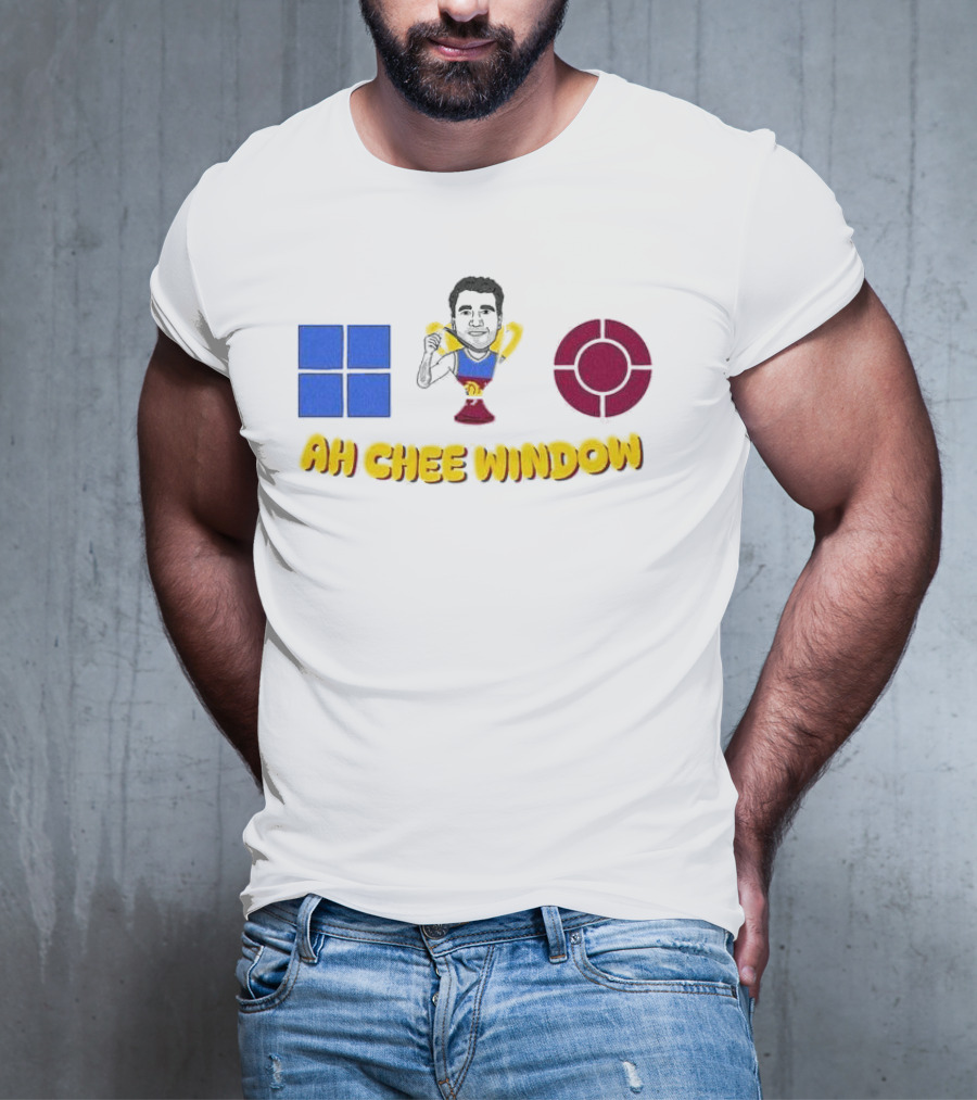 Ah Chee Window Callum Ah Chee Brisbane Lions Blue Red Symbol T-Shirt