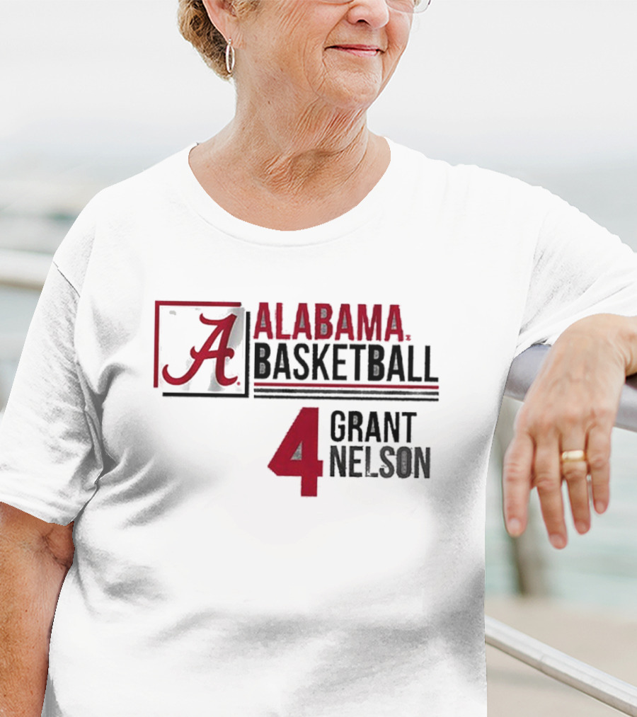 Alabama Grant Nelson Basketball Jersey Number 4 T-Shirt