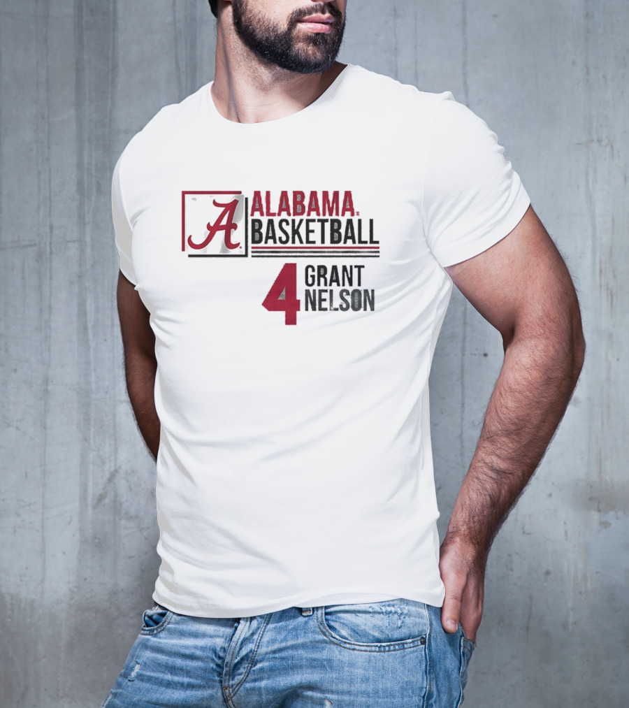 Alabama Grant Nelson Basketball Jersey Number 4 T-Shirt