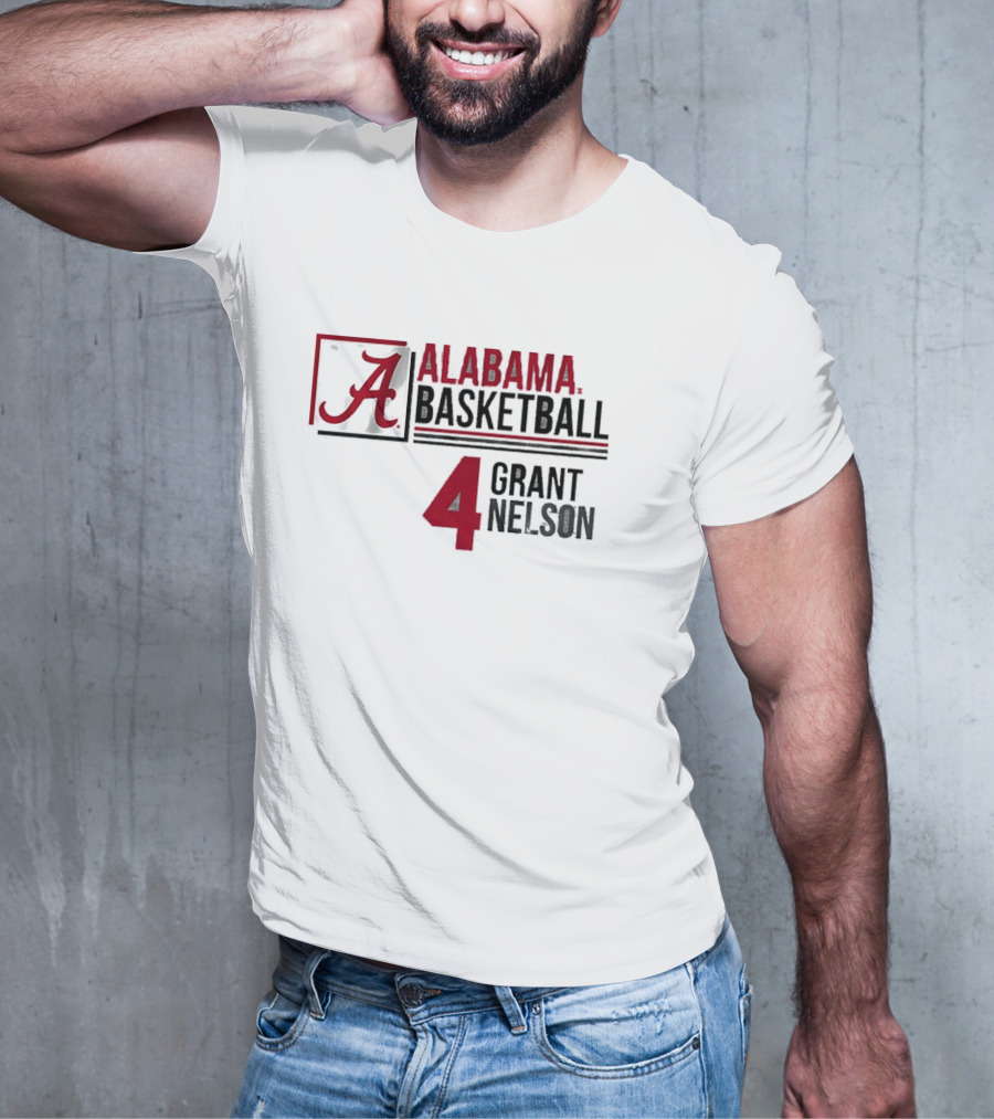 Alabama Grant Nelson Basketball Jersey Number 4 T-Shirt