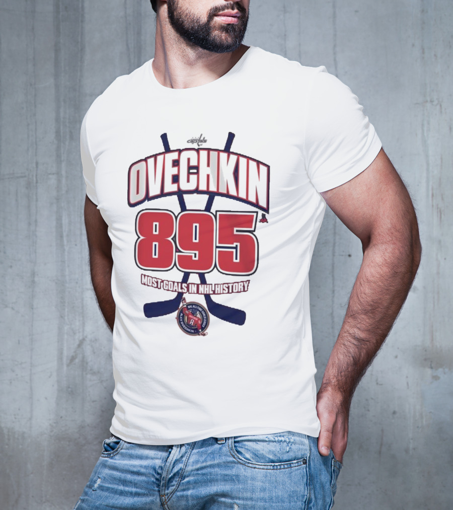 Ovechkin 895 Goals NHL History Washington Capitals T-Shirt