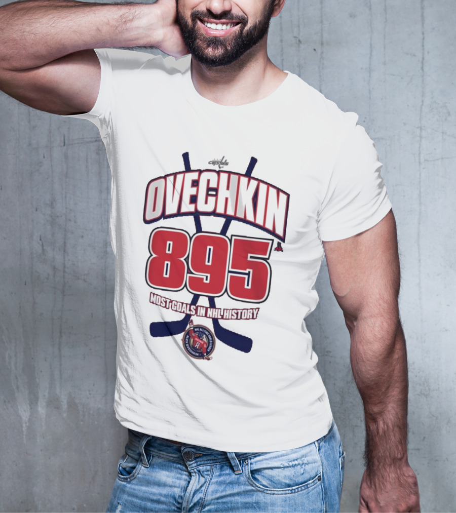 Ovechkin 895 Goals NHL History Washington Capitals T-Shirt