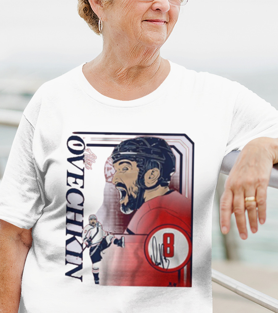 Alexander Ovechkin Dynamic Hockey Collage Number 8 T-Shirt