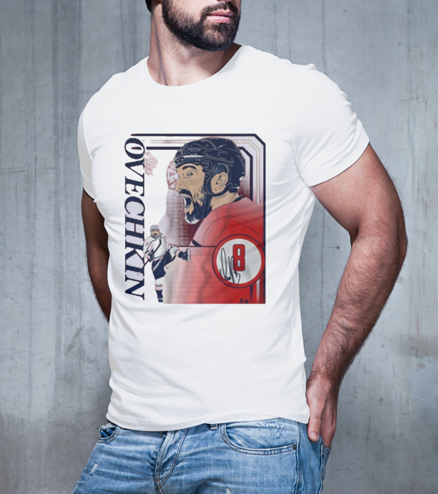 Alexander Ovechkin Dynamic Hockey Collage Number 8 T-Shirt