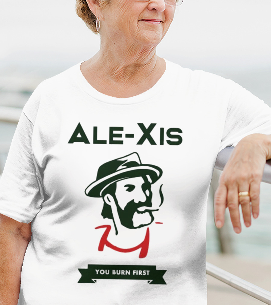 ALE-XIS You Burn First Smoking Man Fedora Illustration T-Shirt