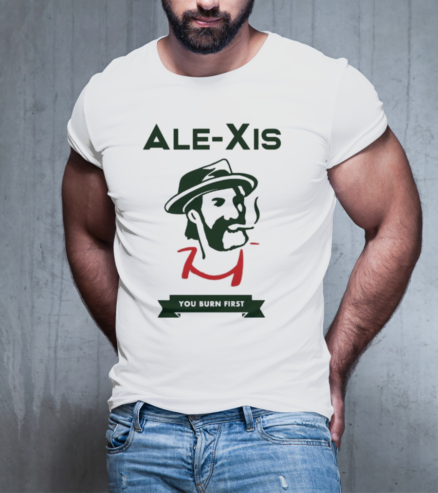 ALE-XIS You Burn First Smoking Man Fedora Illustration T-Shirt