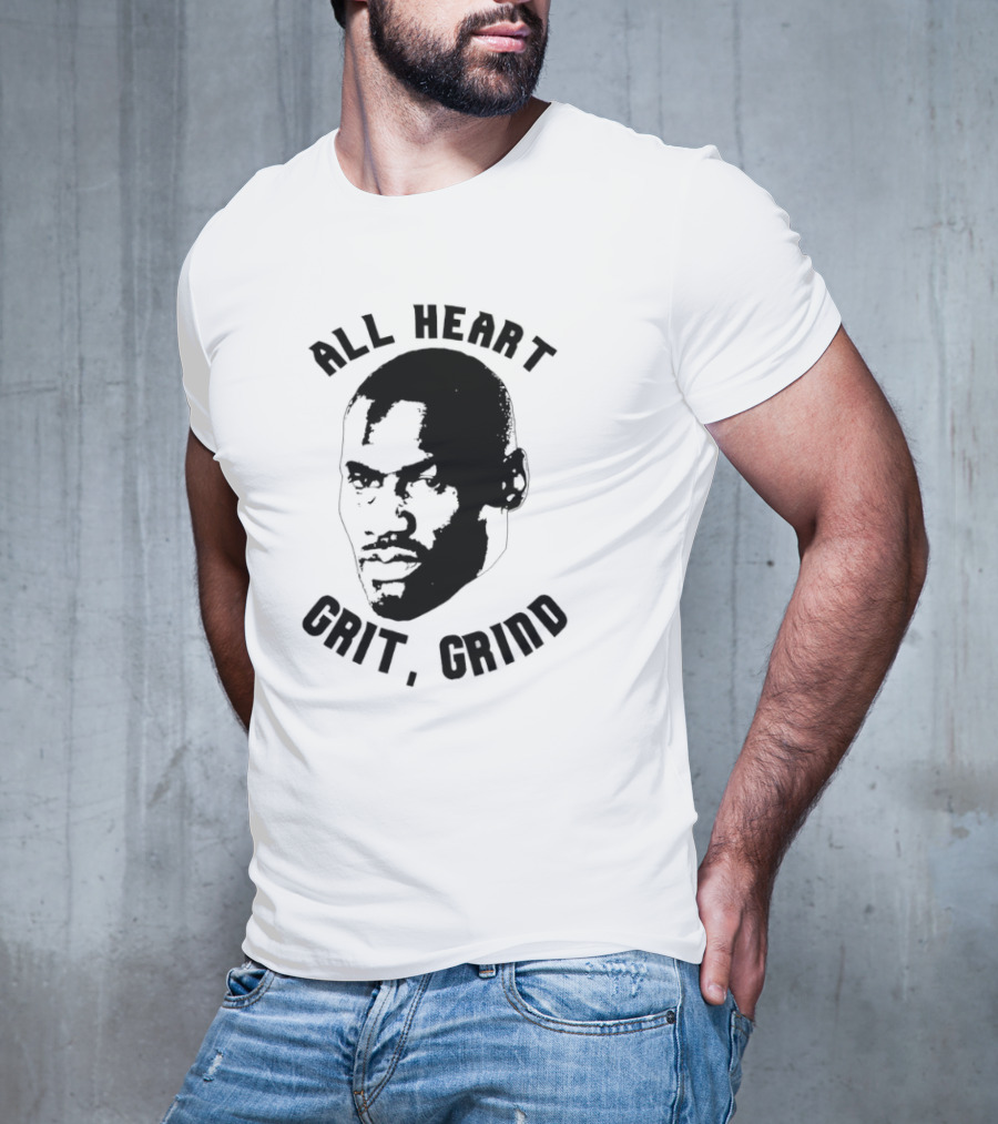 All Heart Grit Grind Iconic Tony Allen Face Outline T-Shirt