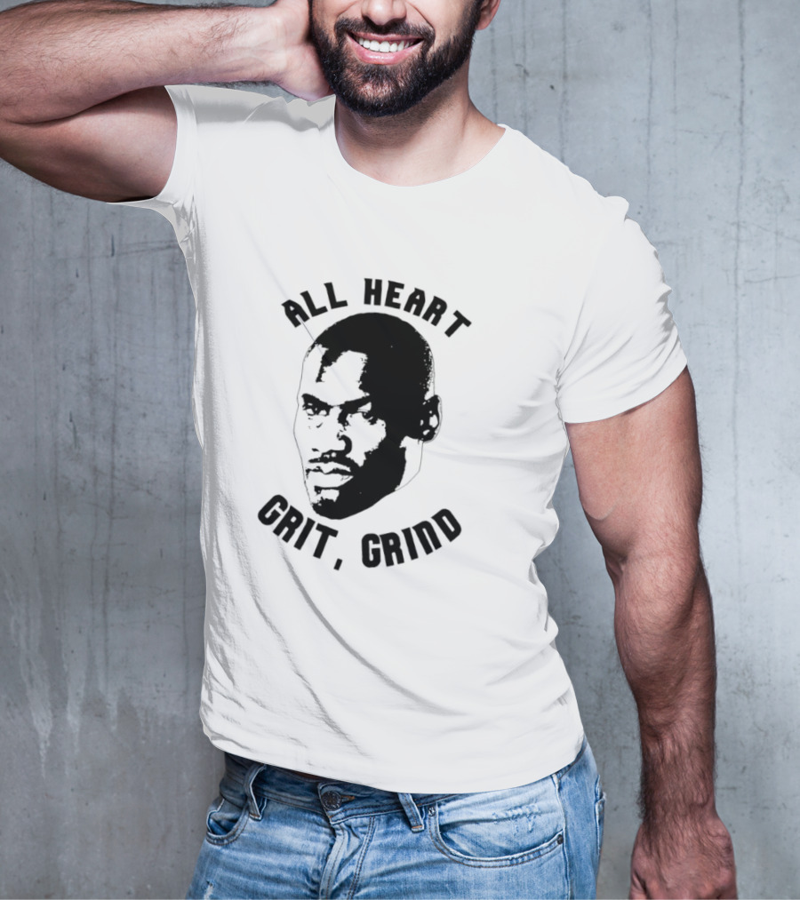 All Heart Grit Grind Iconic Tony Allen Face Outline T-Shirt