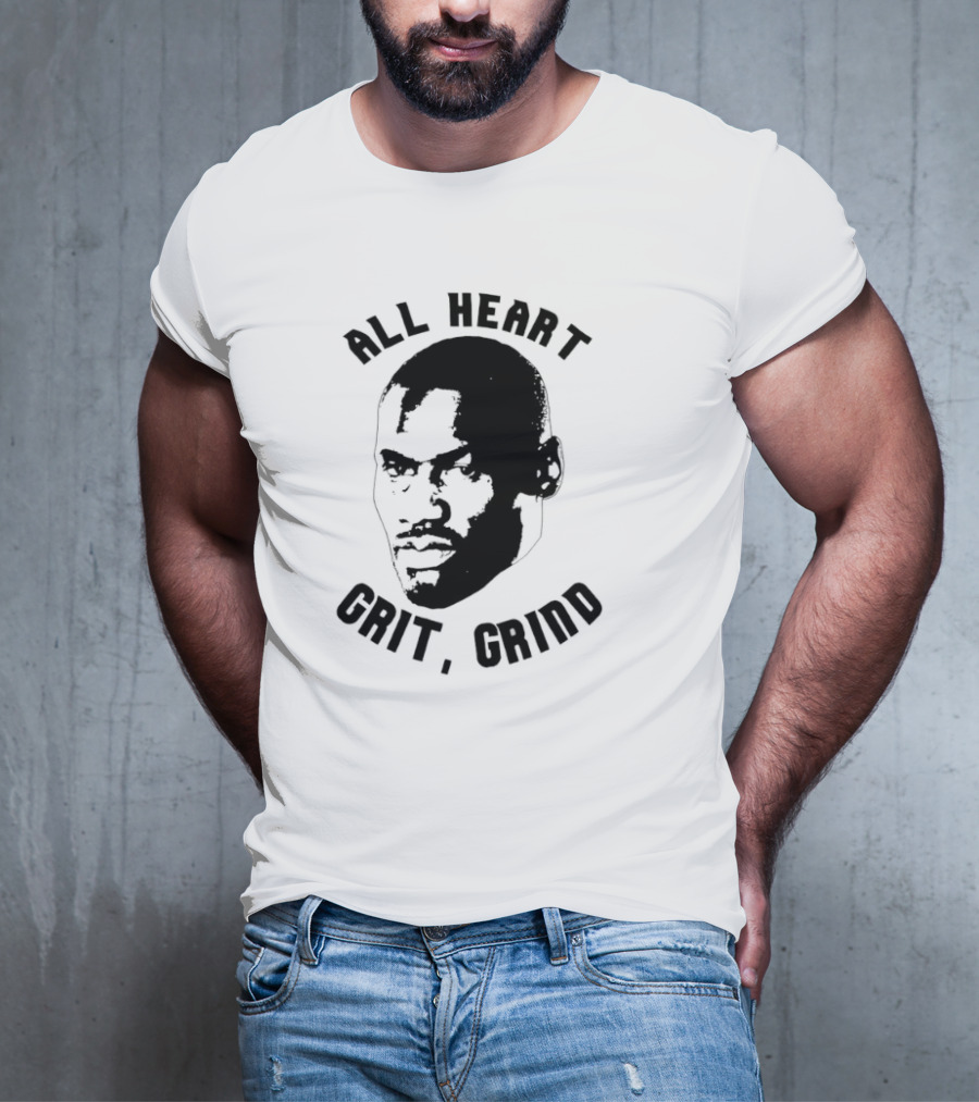 All Heart Grit Grind Iconic Tony Allen Face Outline T-Shirt