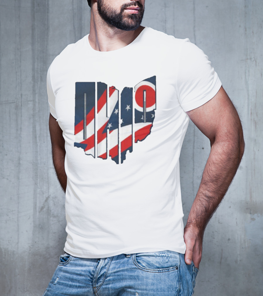 Ohio State Flag USA Cleveland Columbus Basketball 2025 T-Shirt