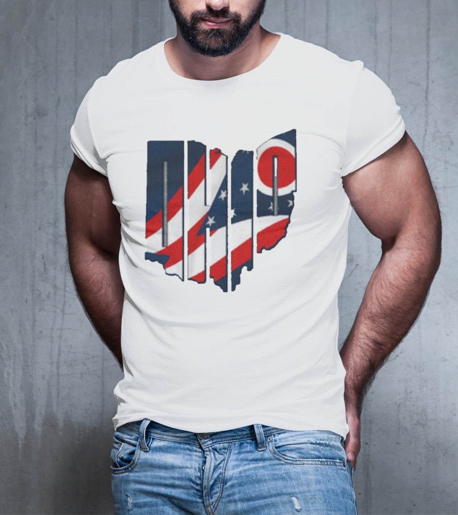 Ohio State Flag USA Cleveland Columbus Basketball 2025 T-Shirt