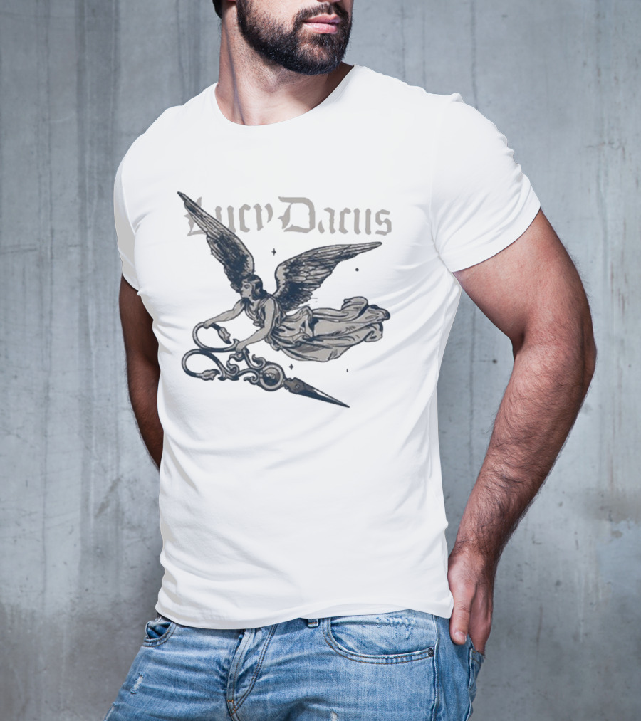Lucy Dacus Angel Wings Holding Scissors T-Shirt