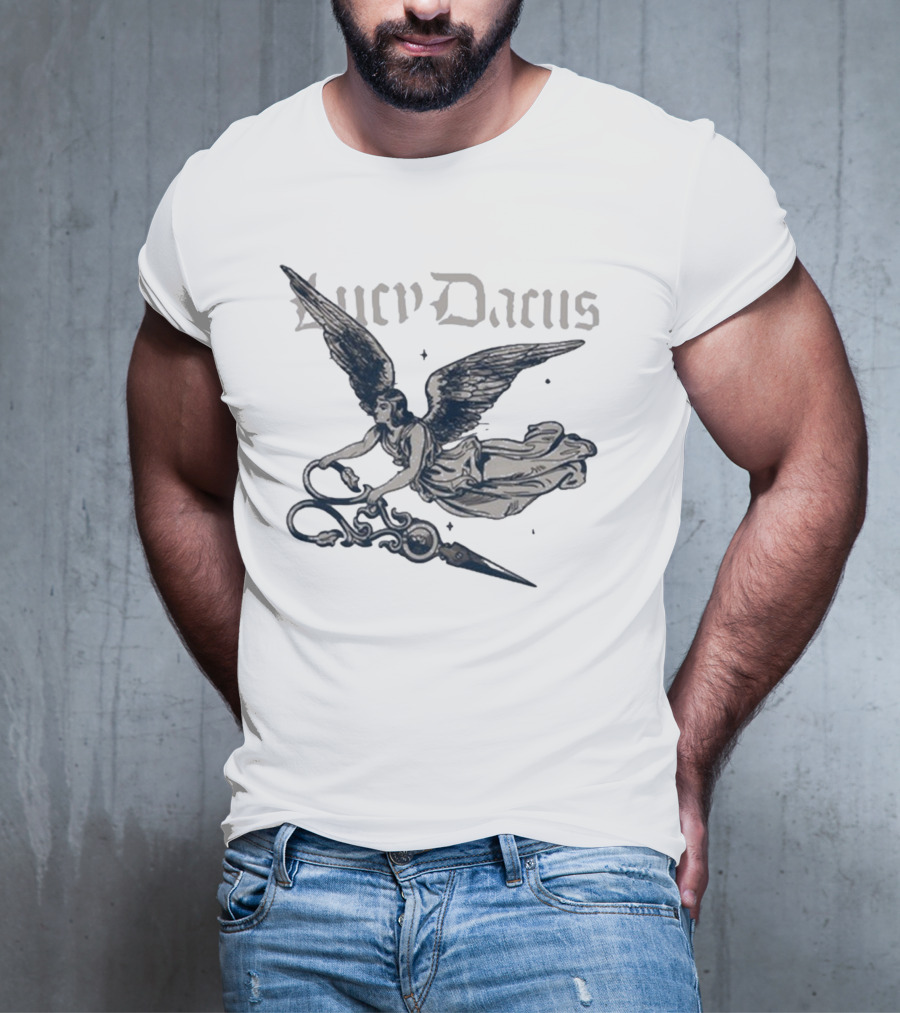 Lucy Dacus Angel Wings Holding Scissors T-Shirt