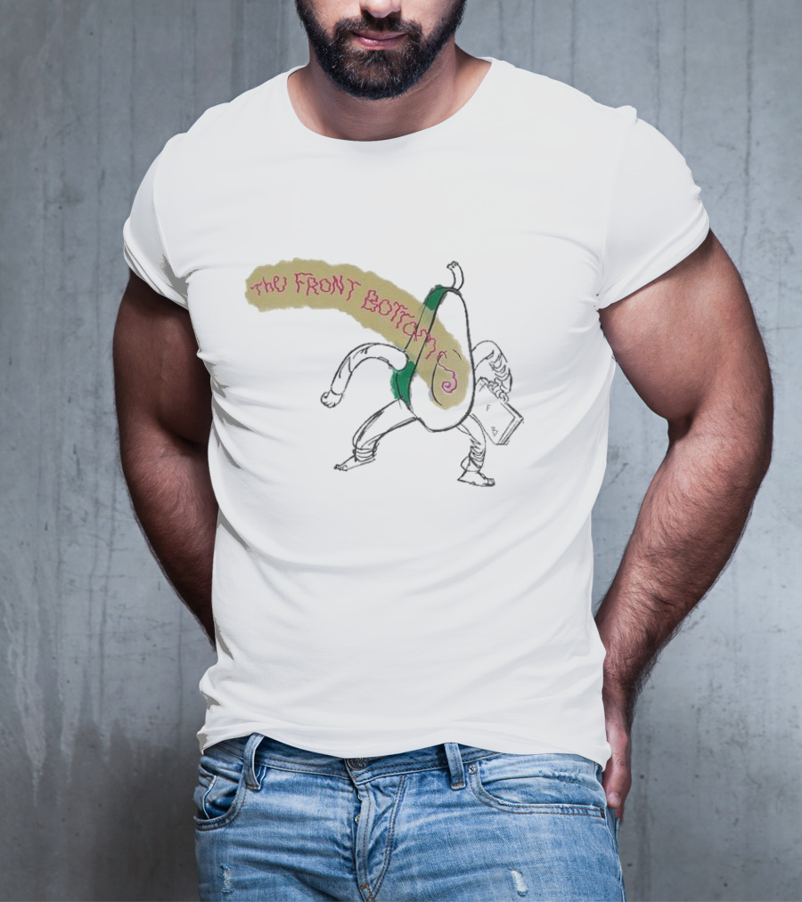 The Front Bottoms Avocado Character With Megaphone T-Shirt