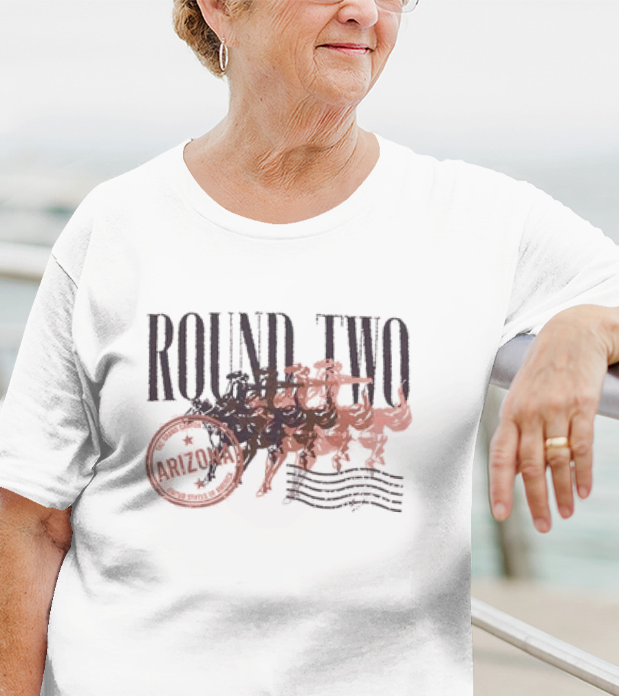 Round Two Arizona Vintage Cowboy Stamp T-Shirt