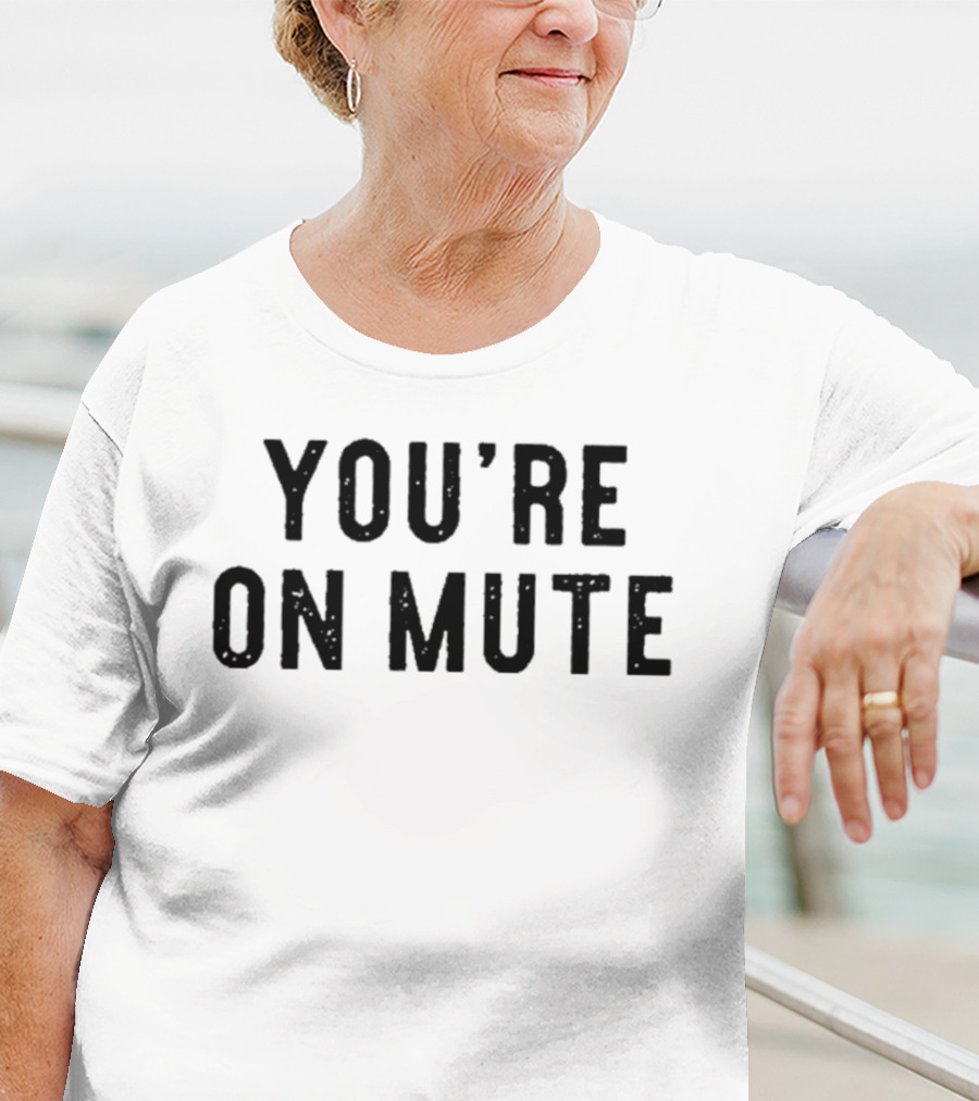 Awesome You’re On Mute Retro Style Text Graphic T-Shirt