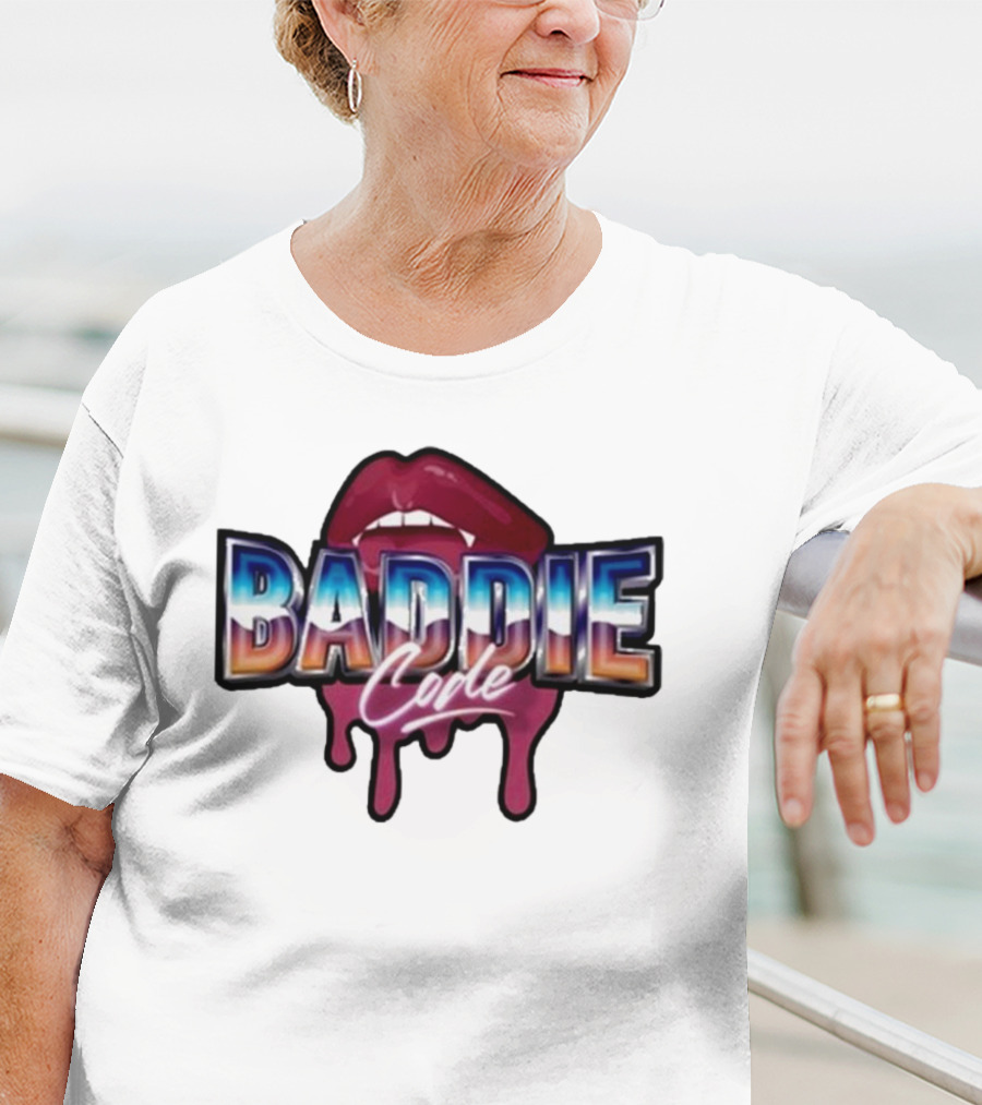 Baddie Code Dripping Lips Urban Style T-Shirt