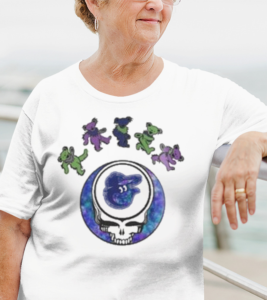 Baltimore Orioles Grateful Dead Dancing Bears 2025 Skull Night Baseball T-Shirt