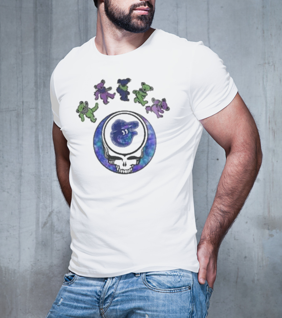 Baltimore Orioles Grateful Dead Dancing Bears 2025 Skull Night Baseball T-Shirt