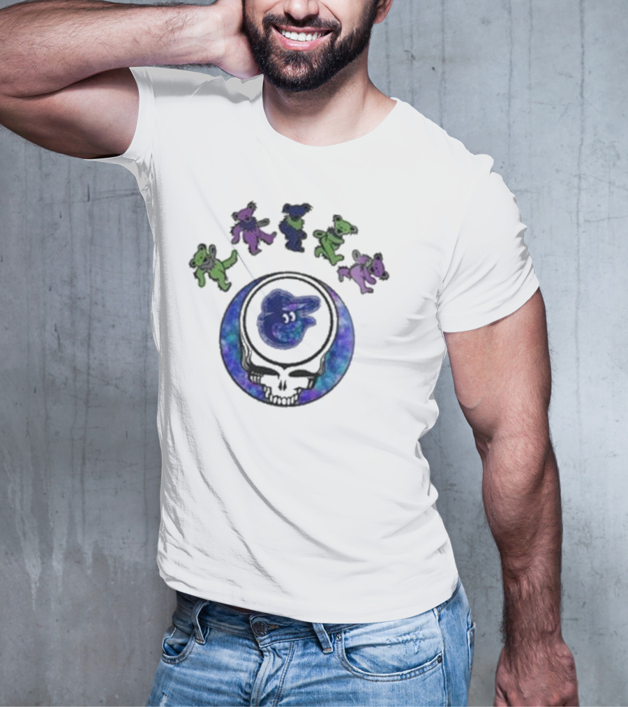 Baltimore Orioles Grateful Dead Dancing Bears 2025 Skull Night Baseball T-Shirt
