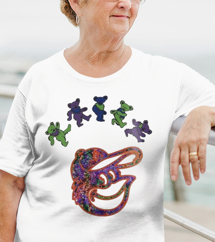 Baltimore Orioles Grateful Dead Night 2025 Dancing Bears T-Shirt