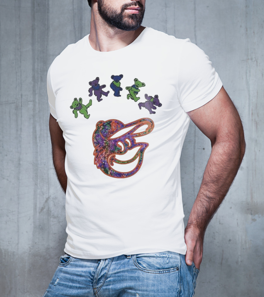 Baltimore Orioles Grateful Dead Night 2025 Dancing Bears T-Shirt