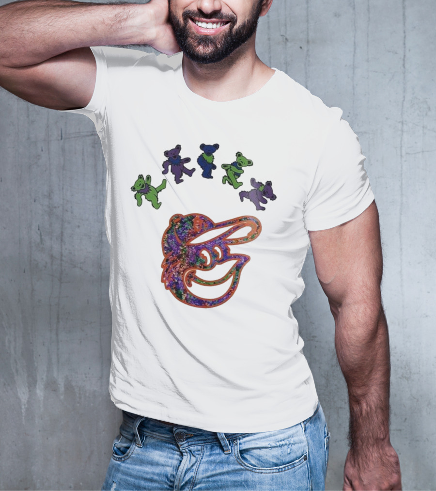 Baltimore Orioles Grateful Dead Night 2025 Dancing Bears T-Shirt