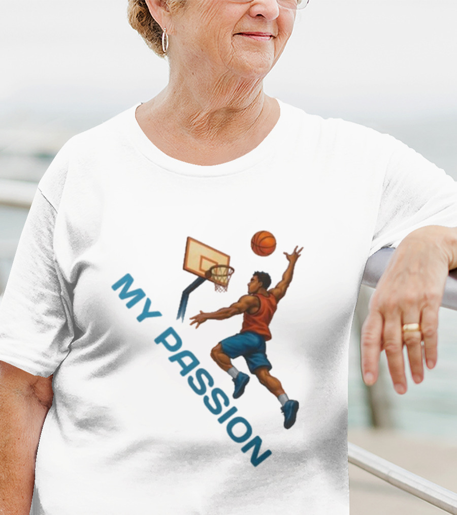 Basketball My Passion Dunking Athlete Dynamic Move T-Shirt